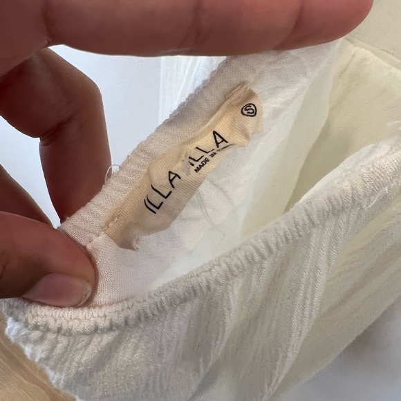 ILLA ILLA White Crochet Babydoll Romper Women’s Small EUC - Picture 6 of 8